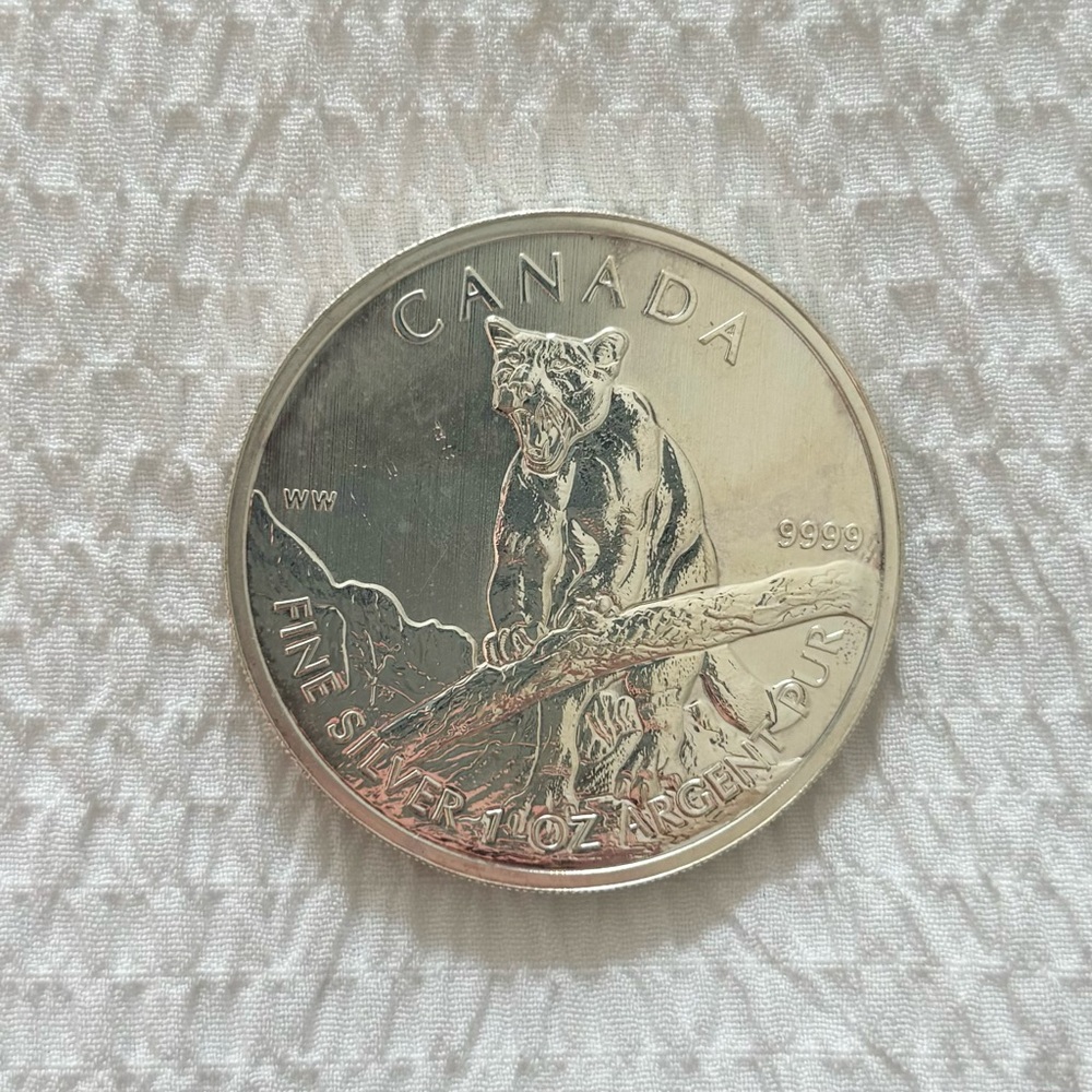 2012 Canada 0.9999 Fine Silver 1 Oz Argent Pur Coin